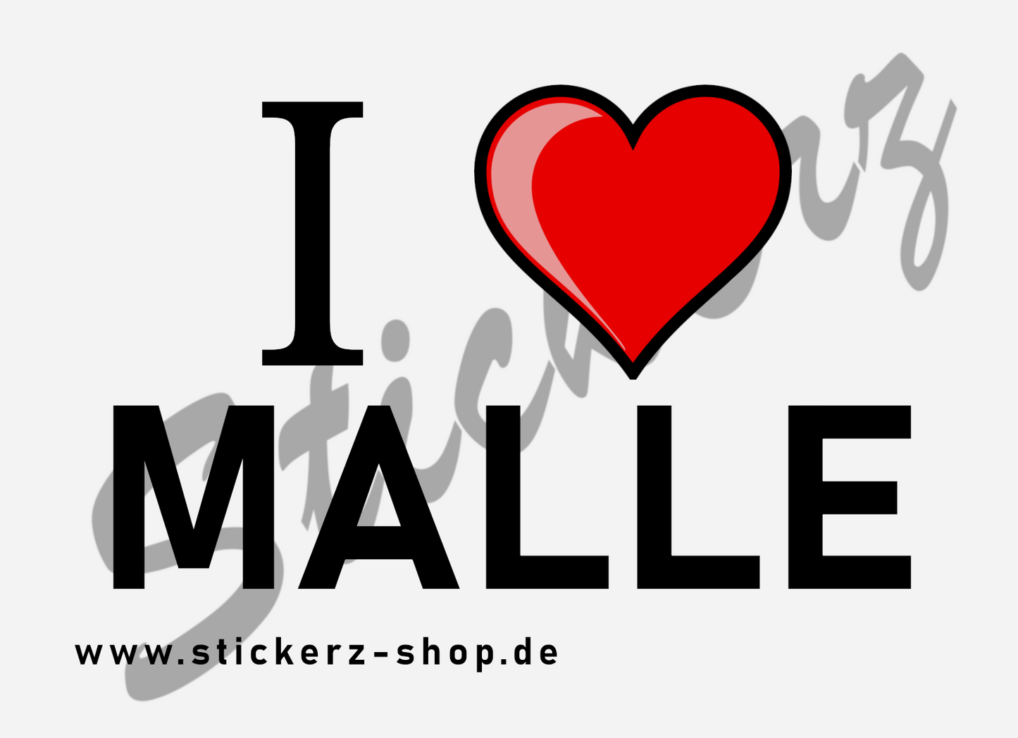 Sticker ''I Love Malle''