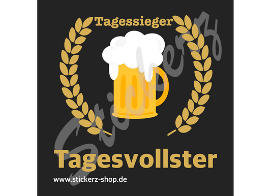 Sticker Tagessieger "Tagesvollster"